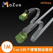 【魔宙】Cat.8 抗干擾 超極速八類萬兆網速40Gbps電競級扁線 1M