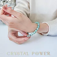 【Crystal Power 克里斯能量水晶】綠松石能量水晶手鍊 M