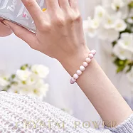 【Crystal Power 克里斯能量水晶】粉紅蛋白石能量水晶手鍊 M