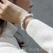 【Crystal Power 克里斯能量水晶】白紋石能量水晶手鍊 M