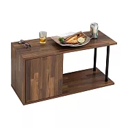 【居家cheaper】工業風雙門組合疊櫃 附門櫃/收納櫃/組合櫃/書櫃/玄關櫃/雙門櫃/木門櫃/開放式收納櫃/雙開櫃 胡桃拚木紋