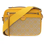 Tory burch 滿版LOGO緹花相機包-黃