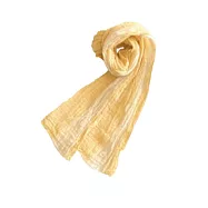 河上工藝所 日本製純棉 天然草木染 紗布圍巾 黃(山桃花)