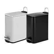 【H&R安室家】5L簡約窄型隙縫腳踏式垃圾桶PBL102 黑色