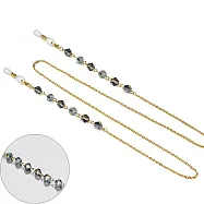 seoul show首爾秀 石頭水晶珠兩用口罩掛繩鏈墨鏡平光眼鏡鍊老花近視防丟鍊 多彩