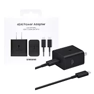 SAMSUNG三星 原廠新款 45W 快充旅充組 Type C_內附5A/1.8m快充線【EP-T4511/台灣公司貨】 黑色