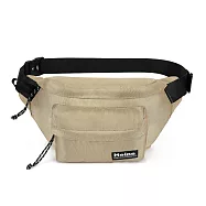 Heine 海恩 WIN-B1004 輕量腰包 胸包 斜背包 旅行必備 兩個夾層空間 歐洲旅行防盜包防偷包斜前背包 男女適用 香檳色