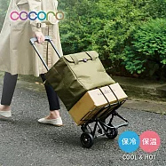 【日本cocoro】Multi 4WAY多功能保溫保冷摺疊購物車-25L-多色可選- 森林綠 森林綠