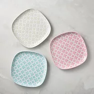 石丸波佐見燒 - 摩洛哥花磚圓角盤 - 任選2件組(大) - 米白+米白