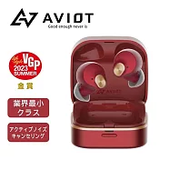 【AVIOT】TE-Q3 輕量超迷你 主動降噪 無線藍牙耳機 IPX4防水 高級MEMS麥克風 6色 紅尖晶石