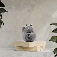 【泥研製所】胖胖金運招財貓(大)8cm 清水灰