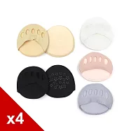 糊塗鞋匠 優質鞋材 D53 4mm海綿五趾前掌墊 4雙 A01膚色