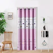 【巴芙洛】穿桿式遮光拉簾門簾寬150*高200cm(買就送伸縮桿/門廉/風水簾/遮光窗簾/拉簾/窗簾/隔簾) 小魚粉+送桿子