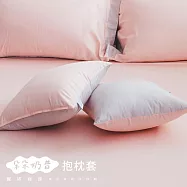 【麗塔寢飾】60支紗精梳棉 40*40cm抱枕套(一入) 朵朵奶昔- 淡粉+淺芋