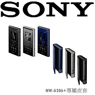 SONY NW-A306 袖珍便攜好音質 觸控螢幕音樂播放器 公司貨保固12+6個月 3色 附原廠皮套 主機(藍)+皮套(藍)