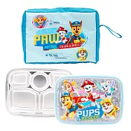 韓國製 汪汪隊立大功 不鏽鋼餐盤便當盒 附保鮮防塵蓋 汪汪隊立大功