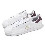 adidas 休閒鞋 Stan Smith W 女鞋 白 紫 史密斯 低筒 三葉草 愛迪達 IF6994 23cm WHITE/GOLD