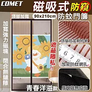 【COMET】金剛網加密防蚊防偷窺磁吸門簾-青春洋溢(靜音門簾 免打孔門簾 防蚊門簾 磁釦門簾 磁吸門簾/YJB011)