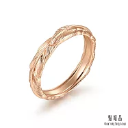 【點睛品】全18K 愛情密語 邱比特之羽 18K玫瑰金戒指(男戒) 港圍11