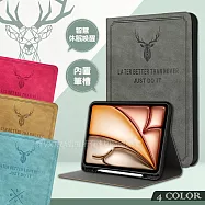 二代筆槽版 VXTRA 2025/2024 iPad Air 13吋 共用 北歐鹿紋平板立架皮套 保護套 醇奶茶棕