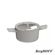 【BergHOFF貝高福】Balance陶瓷塗層不沾鍋雙耳含蓋湯鍋20cm(BHBL-W20-MM) 月霧灰
