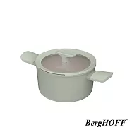 【BergHOFF貝高福】Balance陶瓷塗層不沾鍋雙耳含蓋湯鍋20cm(BHBL-W20-SA) 鼠尾草綠