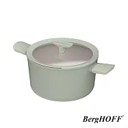 【BergHOFF貝高福】Balance陶瓷塗層不沾鍋雙耳含蓋湯鍋24cm(BHBL-W24-SA) 鼠尾草綠