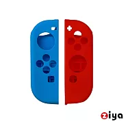 [ZIYA] NINTENDO 任天堂 Switch Joy-Con 手把矽膠保護套 弧形幻彩派對款 藍色+紅色