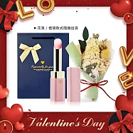 cle de peau 肌膚之鑰 愛你如初情人節禮-奢華訂製粉漾潤唇膏(2.8g)#櫻花裸粉 贈花束+禮袋-國際航空版