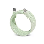 OWNLIFE 馬卡圈圈編織磁吸快充線-家用型1.6M Ctol綠白