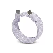 OWNLIFE 馬卡圈圈編織磁吸快充線-外出型1M CtoC紫白