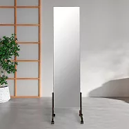 Homelike 喜家居移動式洞洞板穿衣鏡(二色)(2401) 黑色