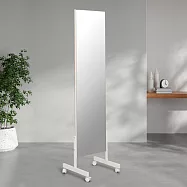 Homelike 喜家居移動式洞洞板穿衣鏡(二色)(2401) 白色