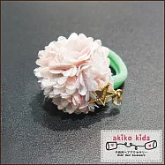 【akiko kids】日本小公主風格繡球花金屬五角星造型兒童髮圈 -綠色