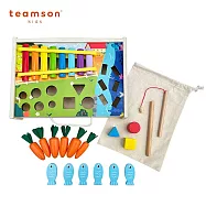 【Teamson】木製釣魚四合一玩具盒組