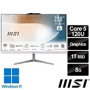 msi微星 Modern AM242 1M-1059TW 白 液晶電腦 (Core 5 120U/8G/1T SSD/Win11/白)