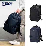 【Travel Blue 藍旅】菁英款 簡約後背包-黑 筆電包/防水電腦包/雙肩包/大容量背包 TB3060 黑色