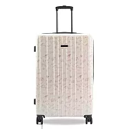 KANGOL - 英國袋鼠海關鎖飛機輪加大防盜拉鍊超質感可愛滿星logo20吋行李箱-共2色 奶茶色