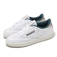 Reebok 休閒鞋 Club C 85 女鞋 男鞋 白 藍 米白 復古 麂皮 拼接 小白鞋 100033086 26.5cm WHITE/BLUE