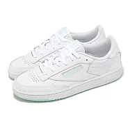 Reebok 休閒鞋 Club C 85 女鞋 男鞋 白 湖水綠 低筒 復古 小白鞋 100033090 27.5cm WHITE/MIST/WHITE