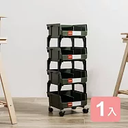 《真心良品x樹德》分類整理車(附輪)-1入 軍綠色