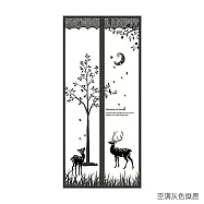 【巴芙洛】青青草原清涼防蚊子/防空調門簾(免釘/魔術貼/防空調新款門簾/防蚊蟲/冷氣不外漏門簾) 空調灰糜鹿