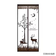 【巴芙洛】青青草原清涼防蚊子/防空調門簾(免釘/魔術貼/防空調新款門簾/防蚊蟲/冷氣不外漏門簾) 空調咖非糜鹿