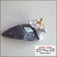 【akiko kids】閃亮亮水滴造型兒童BB髮夾 -灰色立體皇冠
