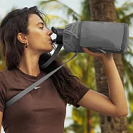 《TRAVELON》Pi保溫水壺袋 | 水瓶袋 手搖杯袋 飲料杯袋 環保杯袋 - 石墨灰