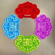 《桐鹿》富貴鎖矽膠環保杯墊一組四入