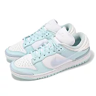 Nike 休閒鞋 Wmns Dunk Low Twist 女鞋 男鞋 白 水藍 低筒 經典 情侶鞋 DZ2794-103 24.5cm WHITE/GLACIER BLUE