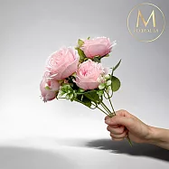 【Floral M】花中之王牡丹花仿真花花材(1入組)- 公主粉