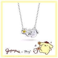 【客製品】STORY 故事銀飾- PomPomPurin 誕生石系列-布丁狗小心願誕生石純銀項鍊-純銀無電鍍 1月