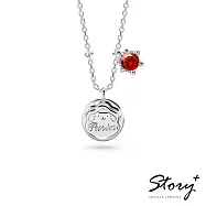 【客製品】STORY 故事銀飾- PomPomPurin 誕生石系列-焦糖布丁狗誕生石純銀項鍊-純銀無電鍍 1月